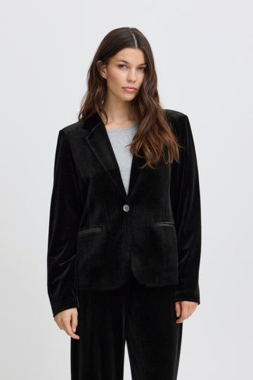 Blazer terciopelo negro ELBA