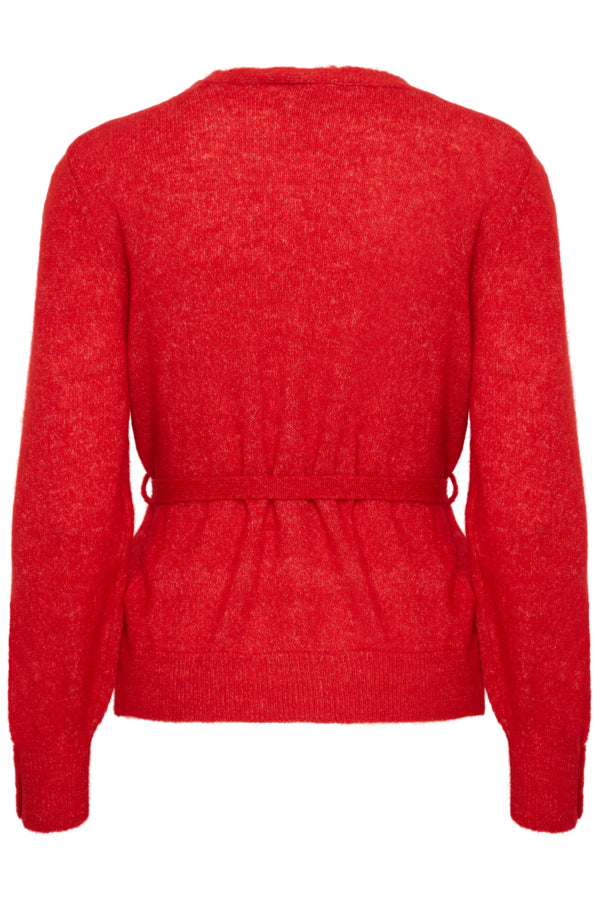 Cardigan cruzado rojo AMELIE