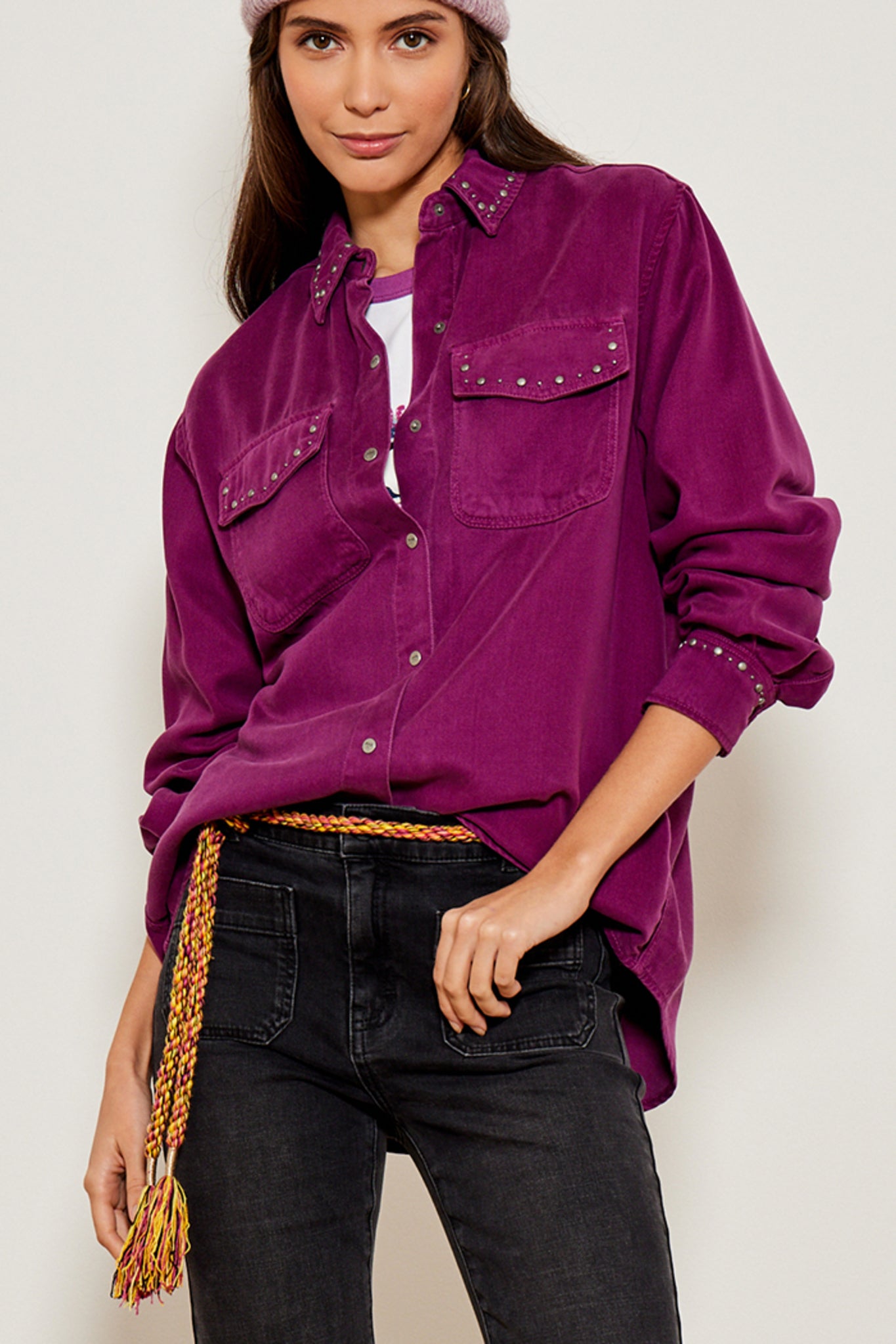 Sobrecamisa magenta MAGDA