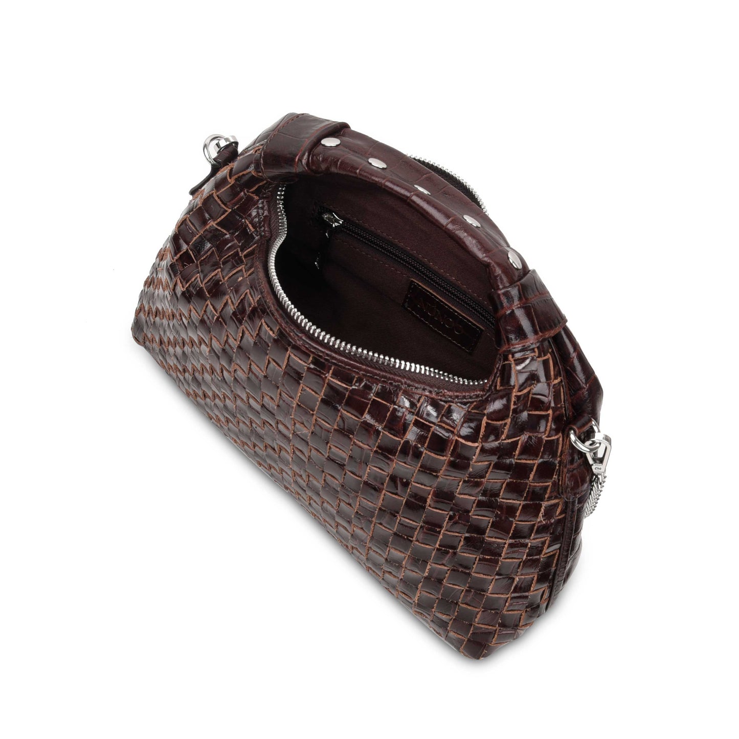 Bolso  marron trenzado DANDY