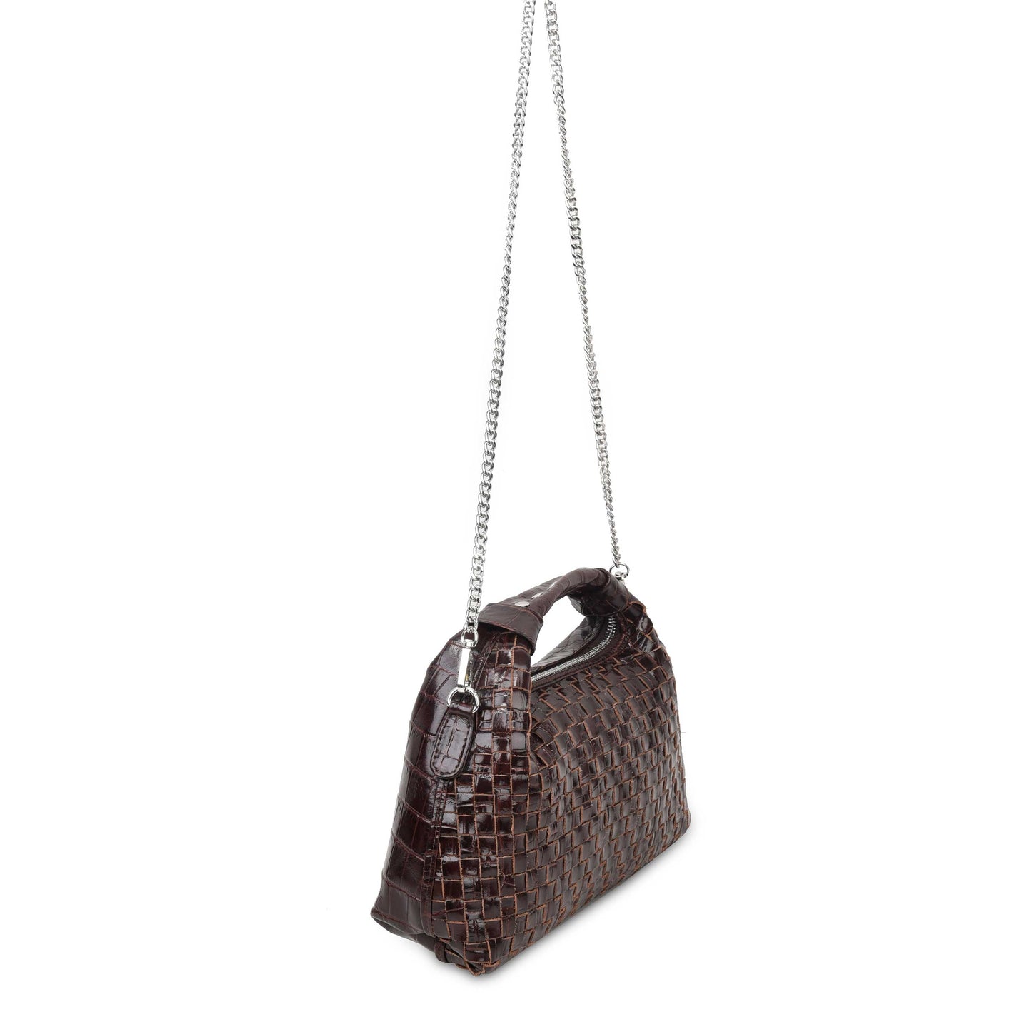 Bolso  marron trenzado DANDY