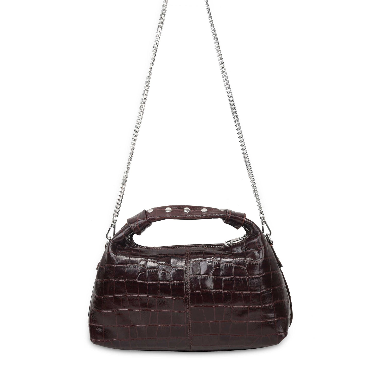 Bolso  marron trenzado DANDY