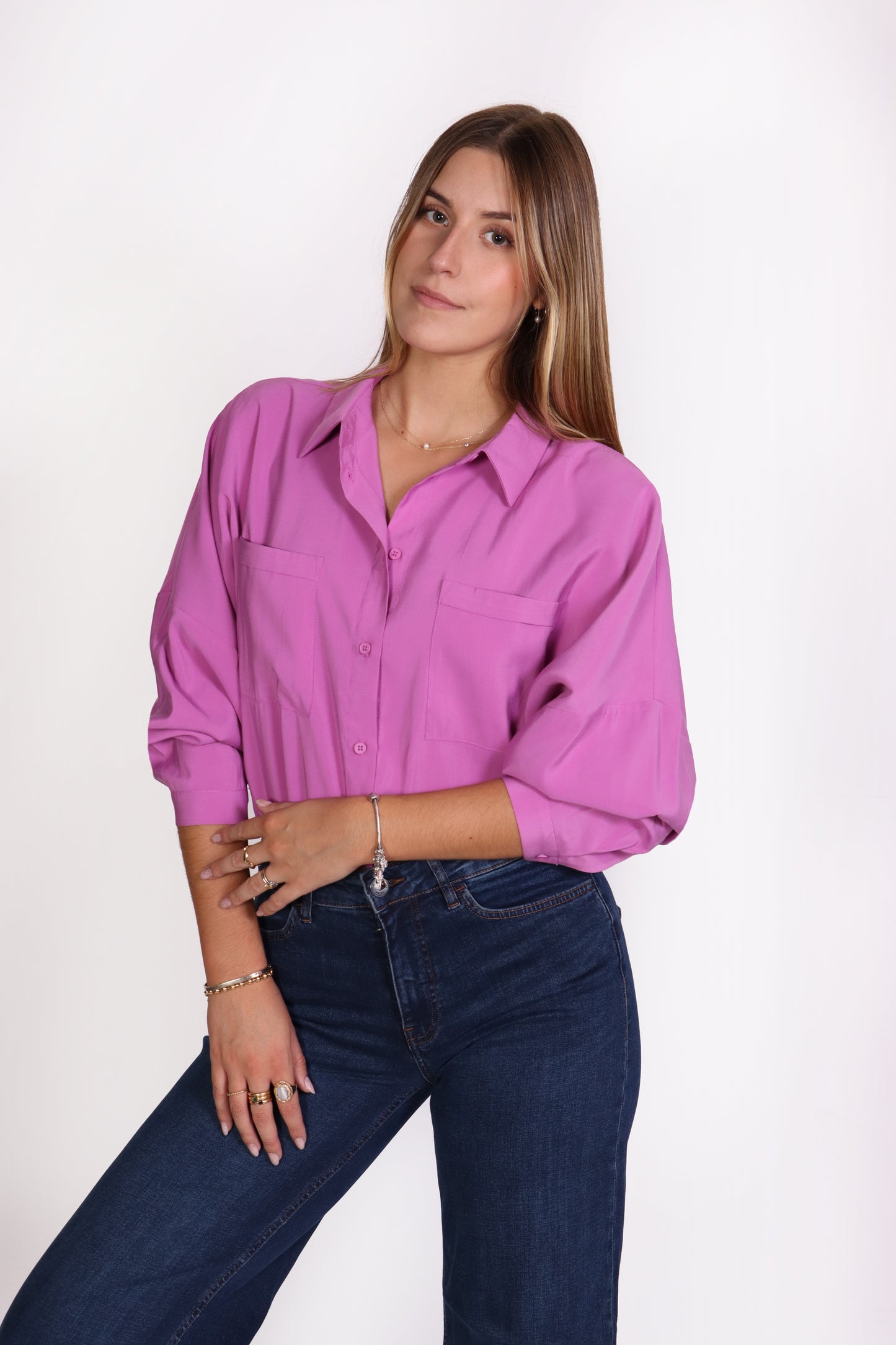 Camisa magenta ANISSA