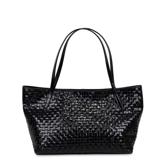 Bolso de piel shopper negro