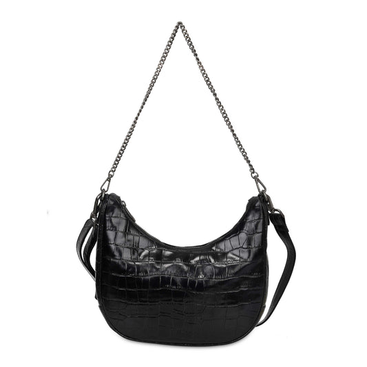 Bolso de piel con cadena