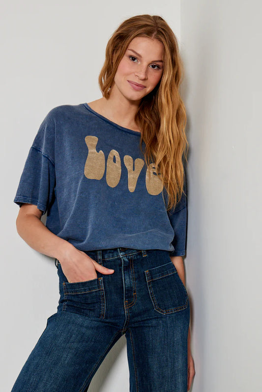 Camiseta LOVE  azul