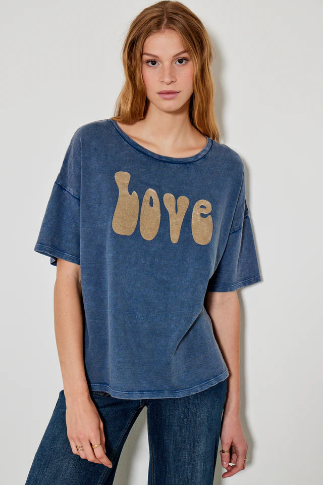 Camiseta LOVE  azul