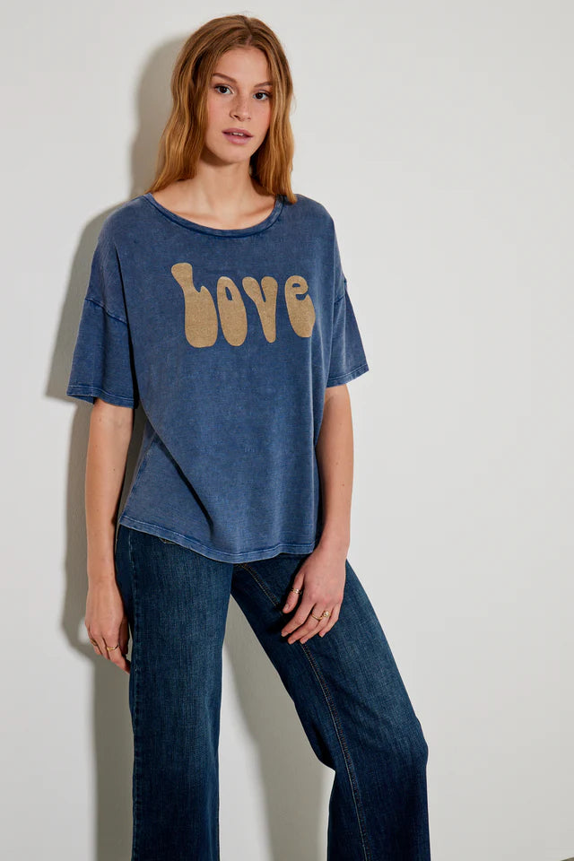 Camiseta LOVE  azul