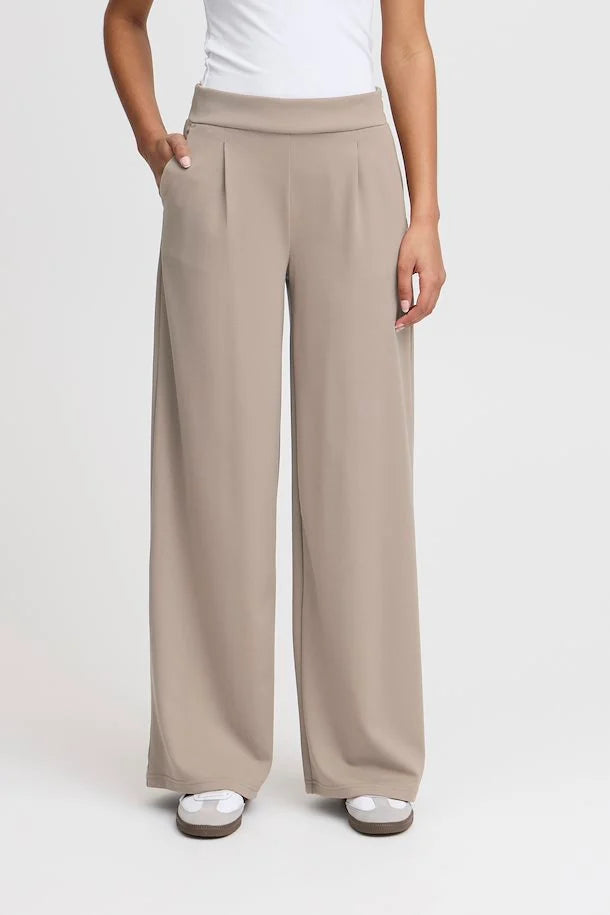 Pantalón wide leg tostado RIVERA