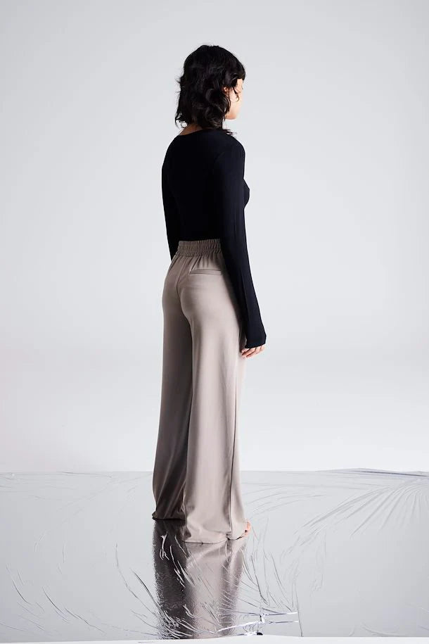 Pantalón wide leg tostado RIVERA